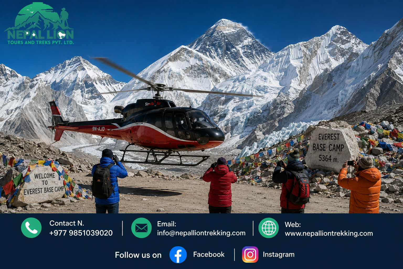 Everest Helicopter Tour Landing & Breakfast at Everest View
